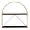 Hello Honey® Wood & Metal Gold Crescent Wall Shelf